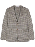 Boglioli houndstooth-pattern linen blazer