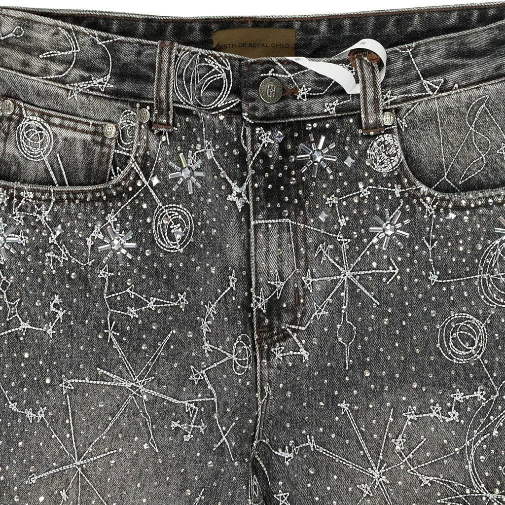 BLACK 20K ZODIAC DIAMOND DENIM
