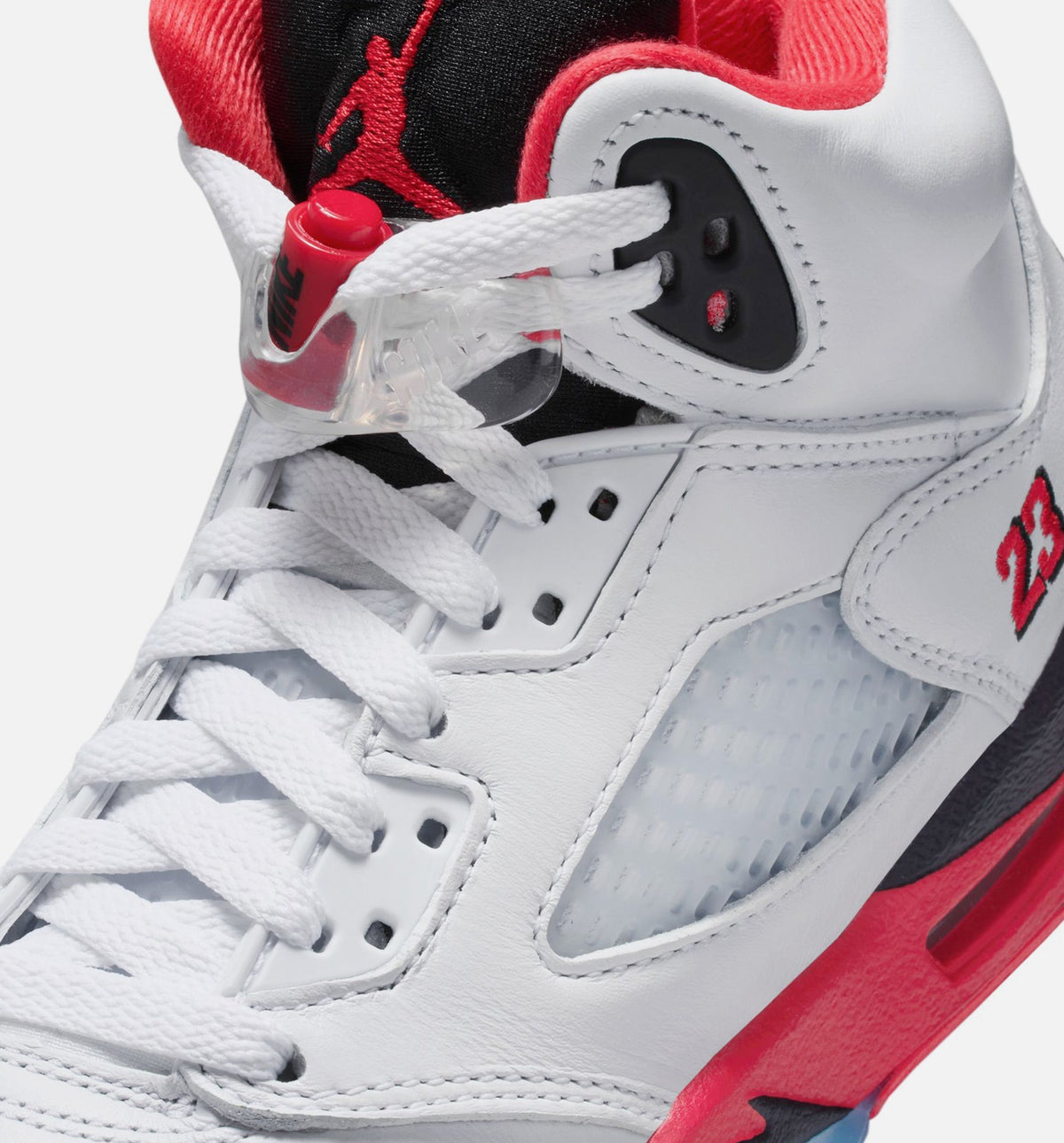 Air Jordan 5 Retro Fire Red Grade School – White/Fire Red/Black