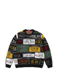 Supreme license-plate-print sweater