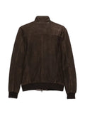 Boglioli suede high-neck jacket