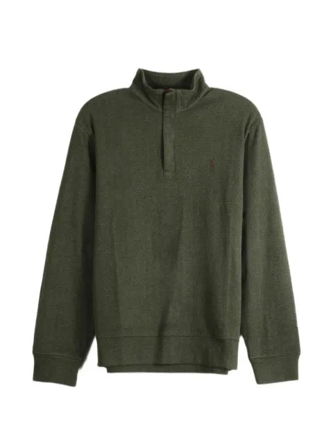 Polo Ralph Lauren herringbone-patterned quarter-button sweater