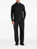 Manière De Voir Levi in black herringbone-brushed wool zip gilet