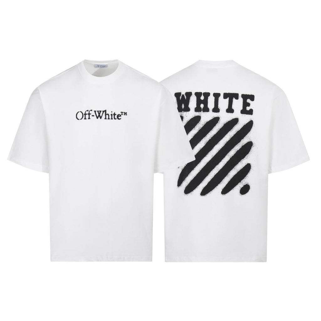 Off White Arrow Print Crew Neck Short Sleeve T Shirt Unisex