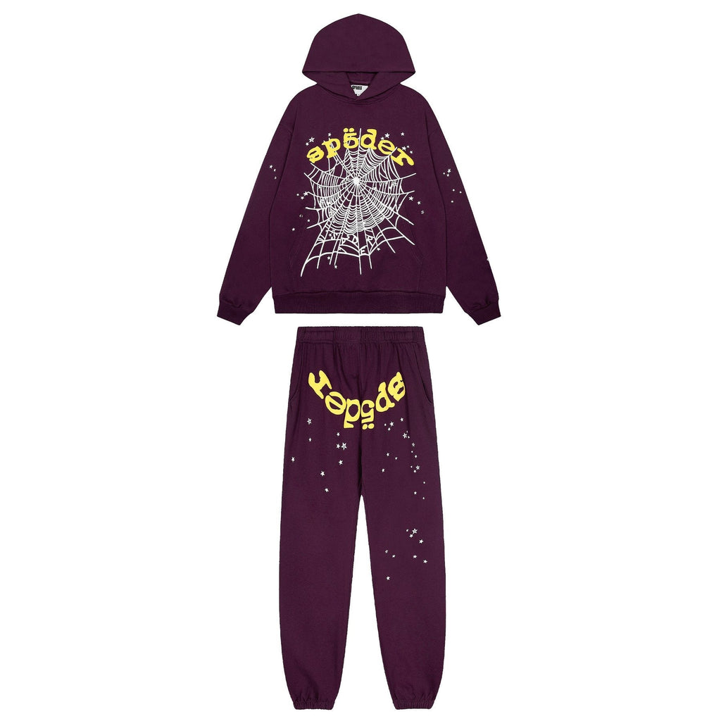 Sp5der Spiderweb Graphic Hoodie & Sweatpants Set